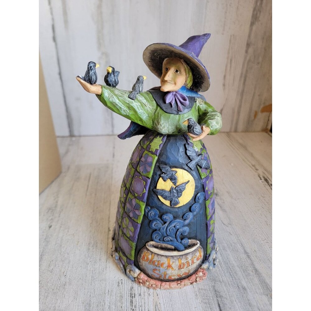 Jim Shore Black‎ Bird Stew 118104 Halloween home decor crow